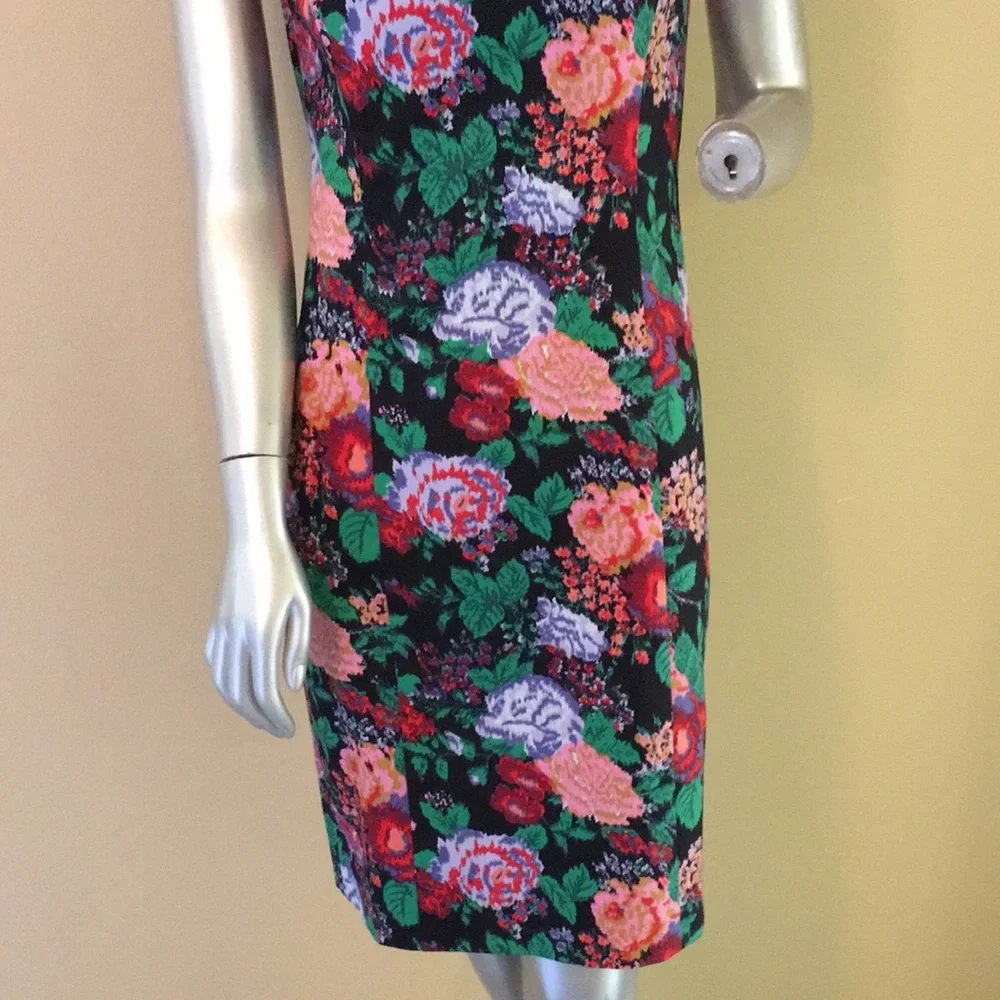 J. Crew Sleeveless floral sheath dress two-way s